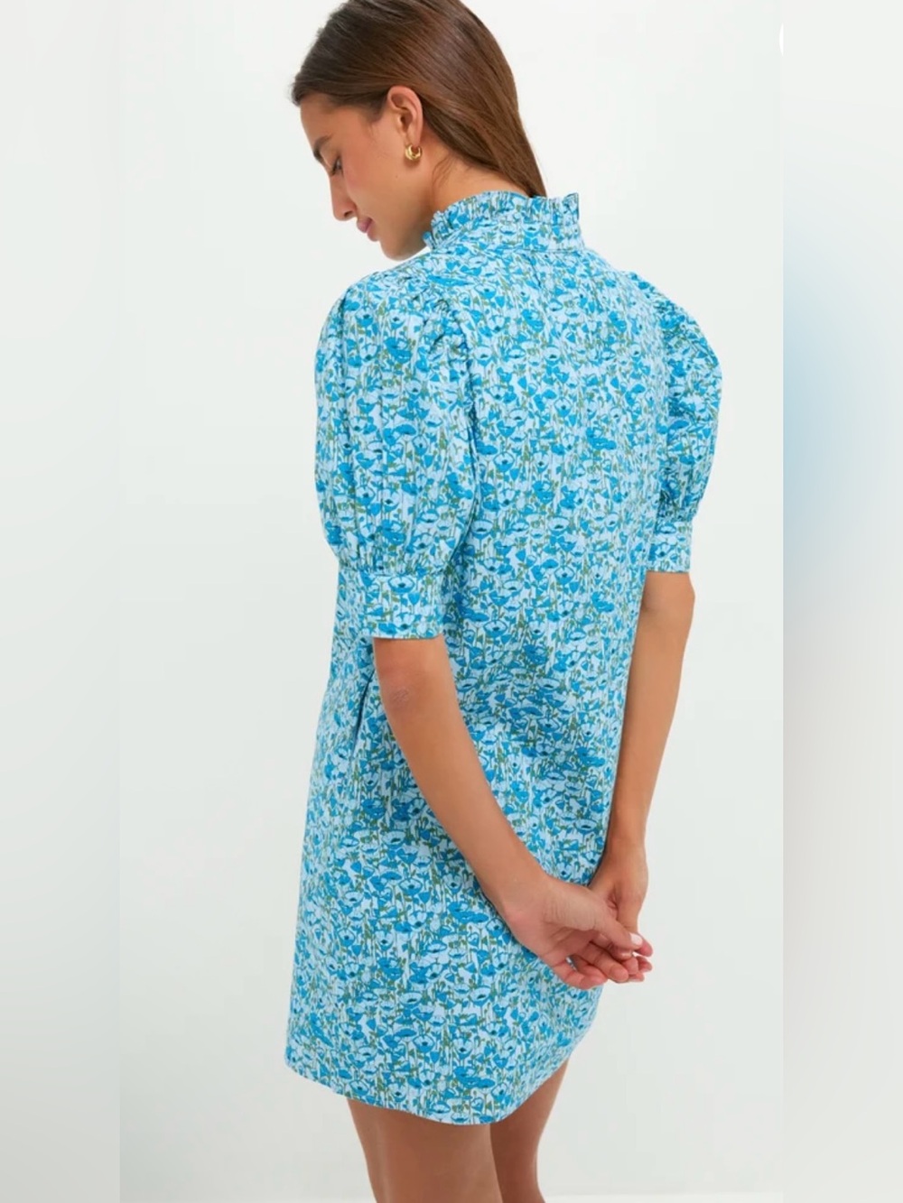 New Tuckernuck Hyacinth House Poppies Floral Ruffle Collar Louisa Dress Large - Picture 3 of 12